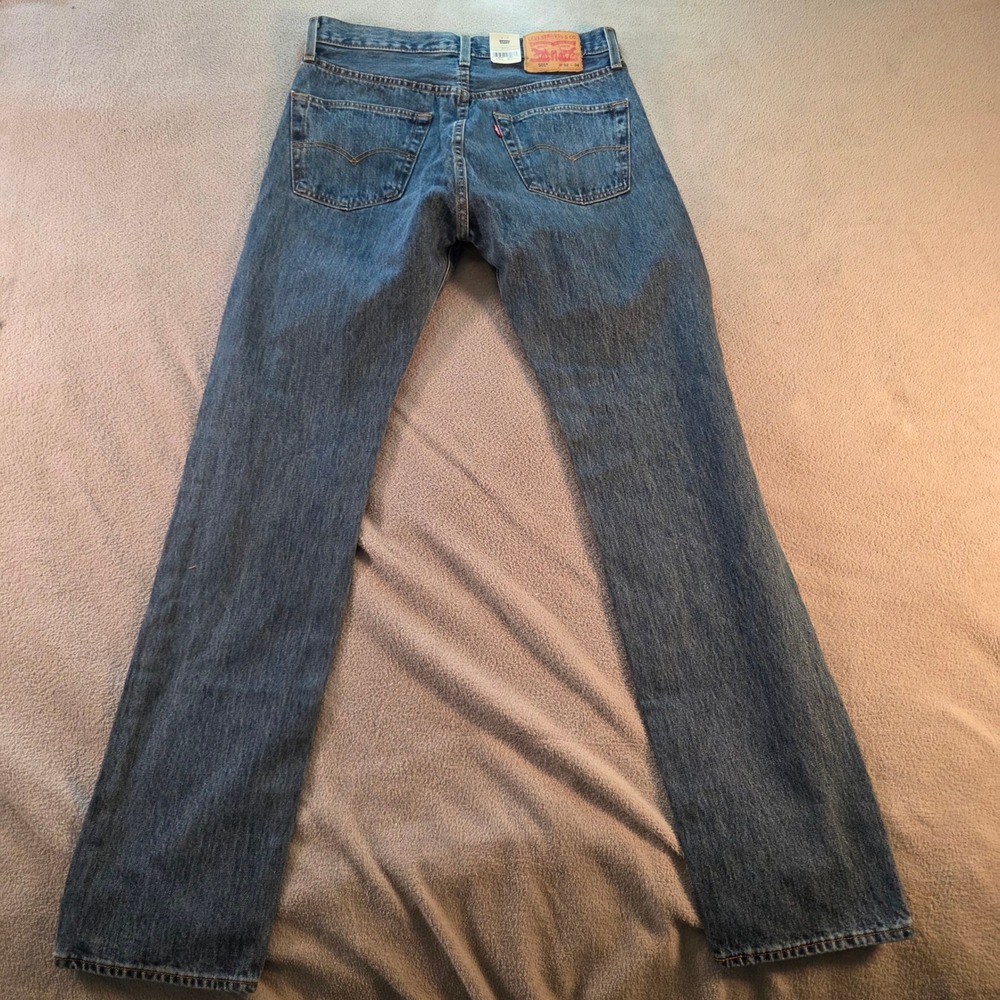 Levis 501 Original Mens Straight Leg Blue Denim Jeans 32x34 00501-0193 NWT - Picture 6 of 7